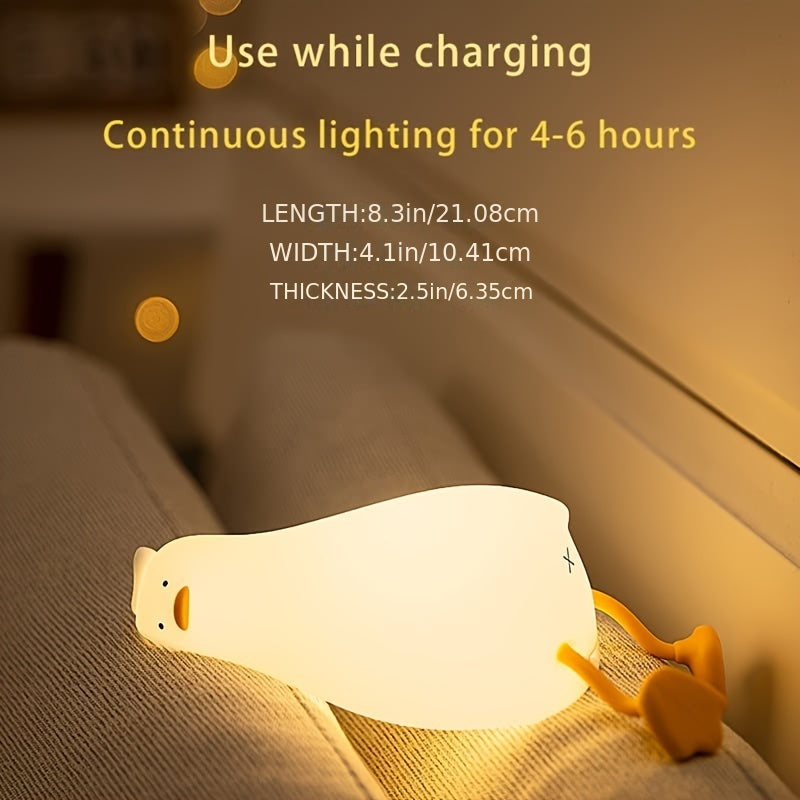 Sleeping Duck Lamp - Rechargeable Dimmable Silicone Night Light