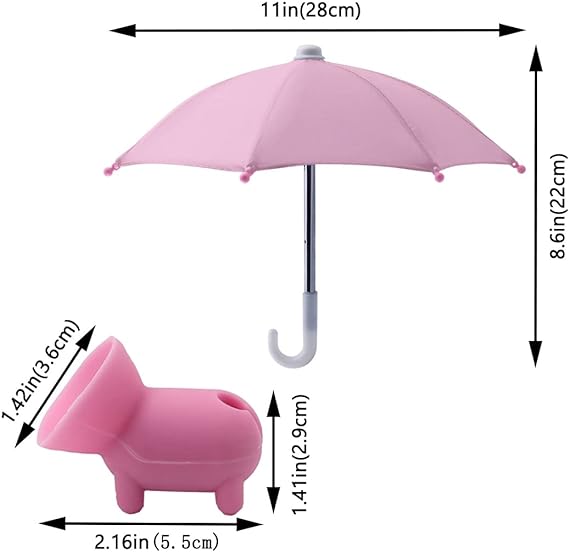 Phone umbrella suction cup stand for sun
