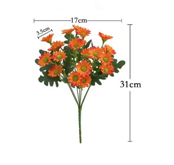 Artificial Chrysanthemums – Realistic Blooms in Warm Sunset Tones