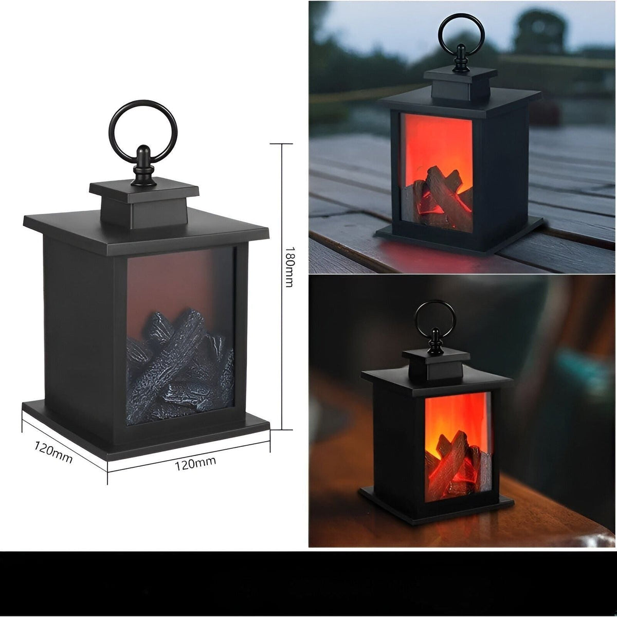 RadiantFlame LED Lantern – Realistic Flame Table Lamp for Cosy Ambient Lighting