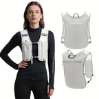 Running Hydration Vest With Reflective Strips And Breathable Mesh Design