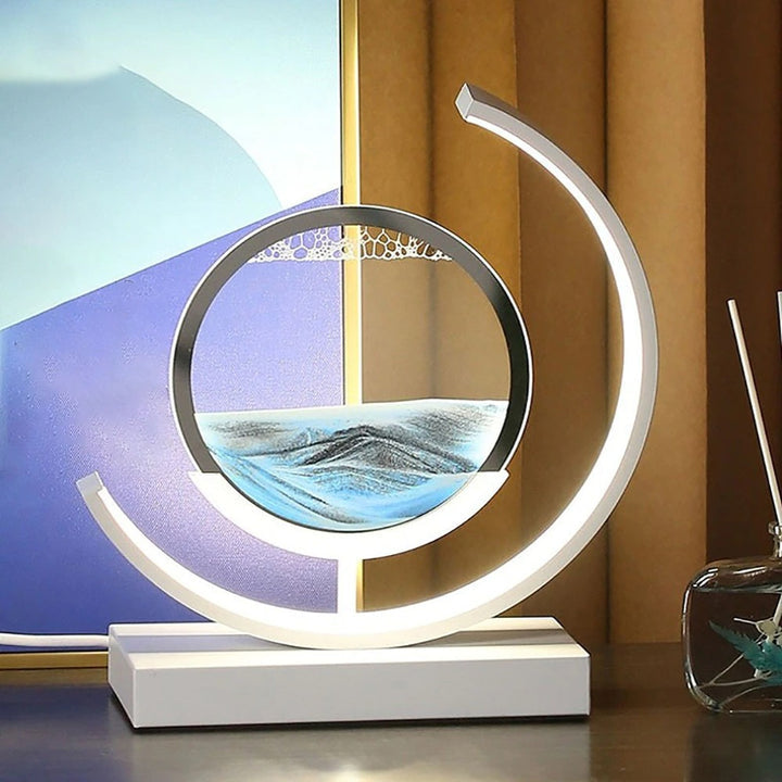 LED Table Lamp with Moving Sand Landscape – SandLight