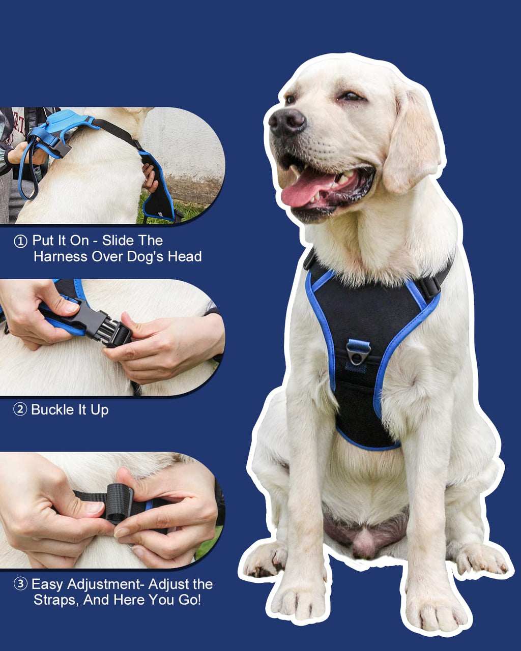 mamymarket™ - Dog Harness and Retractable Leash Set All-in-One