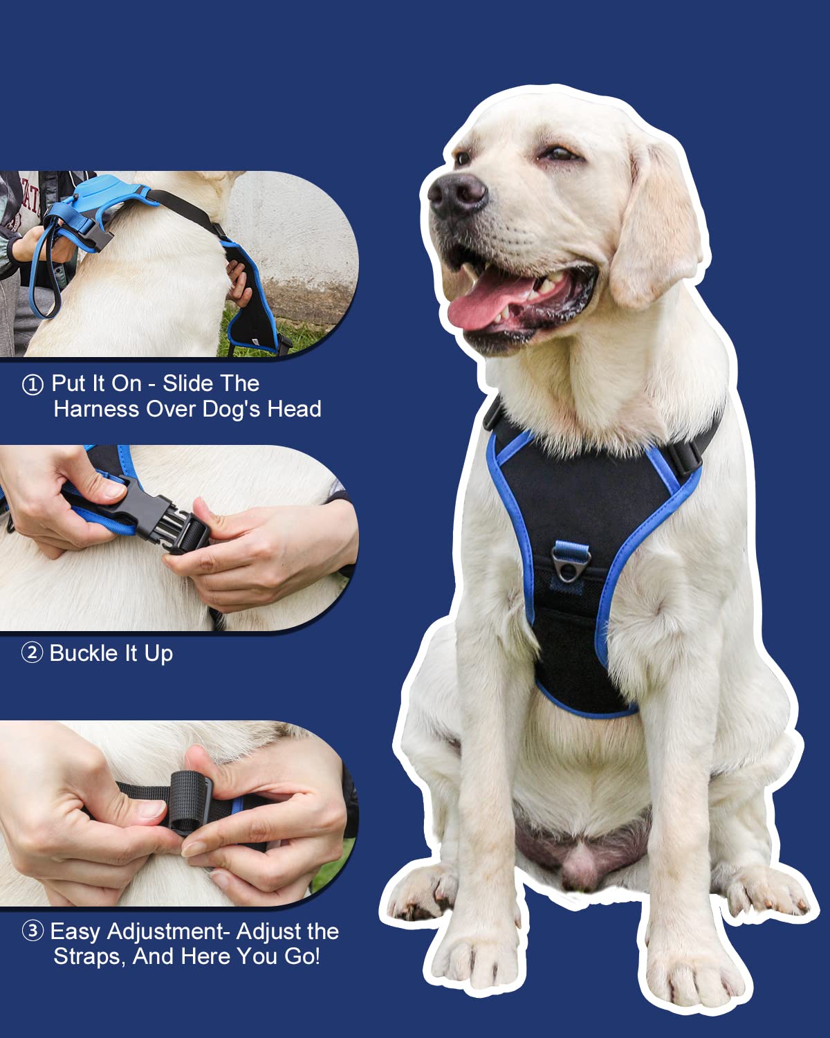 mamymarket™ - Dog Harness and Retractable Leash Set All-in-One