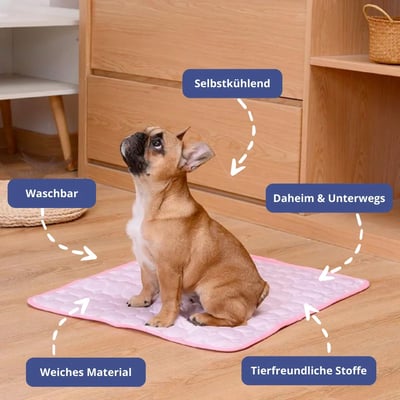 Cooling mat for pets with non-toxic self-cooling gel