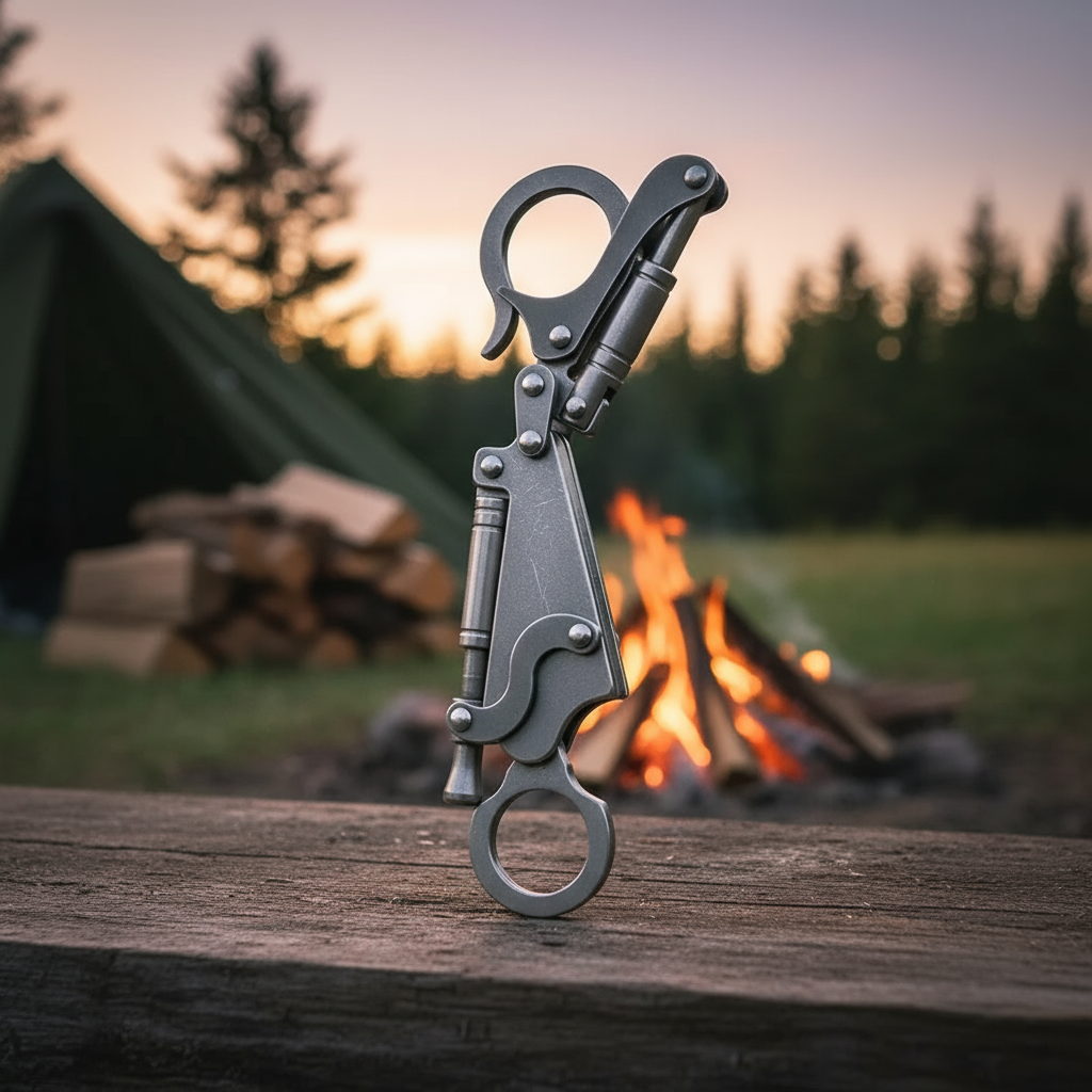 Stainless Steel EDC Keychain Tool, Compact and Lightweight