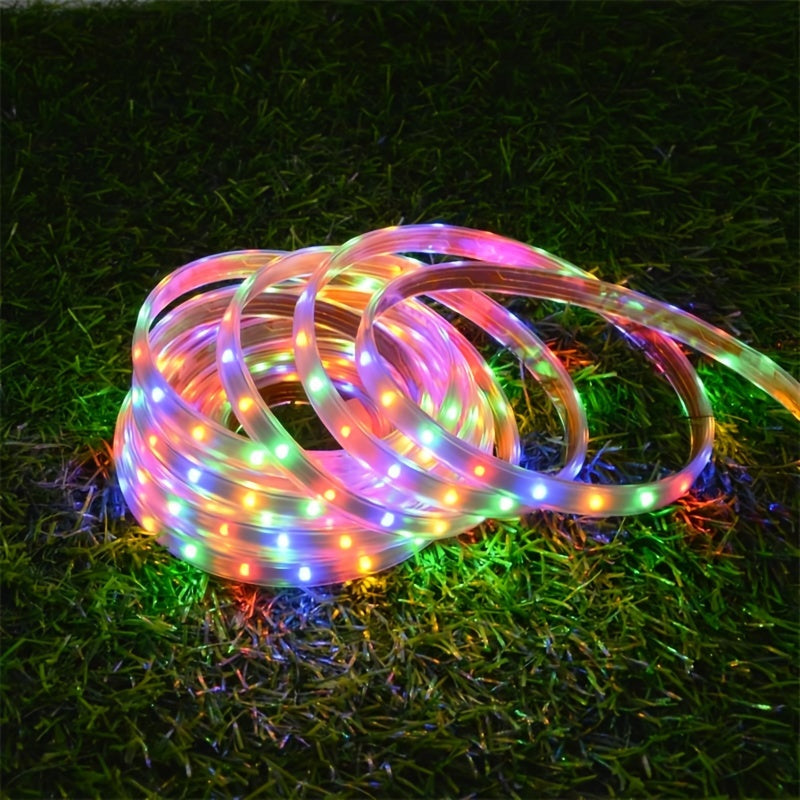 Solvara Flexible Solar LED Light Tube with Remote Control | Creative Outdoor Lighting | Energy Efficient & Weatherproof