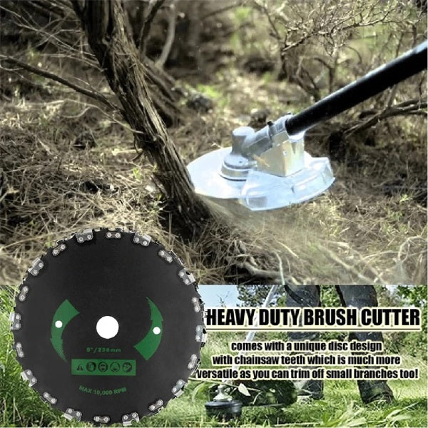 Brush Cutter Chain Saw Blade for 30cc+ Trimmers with 3/16-Inch File Compatibility