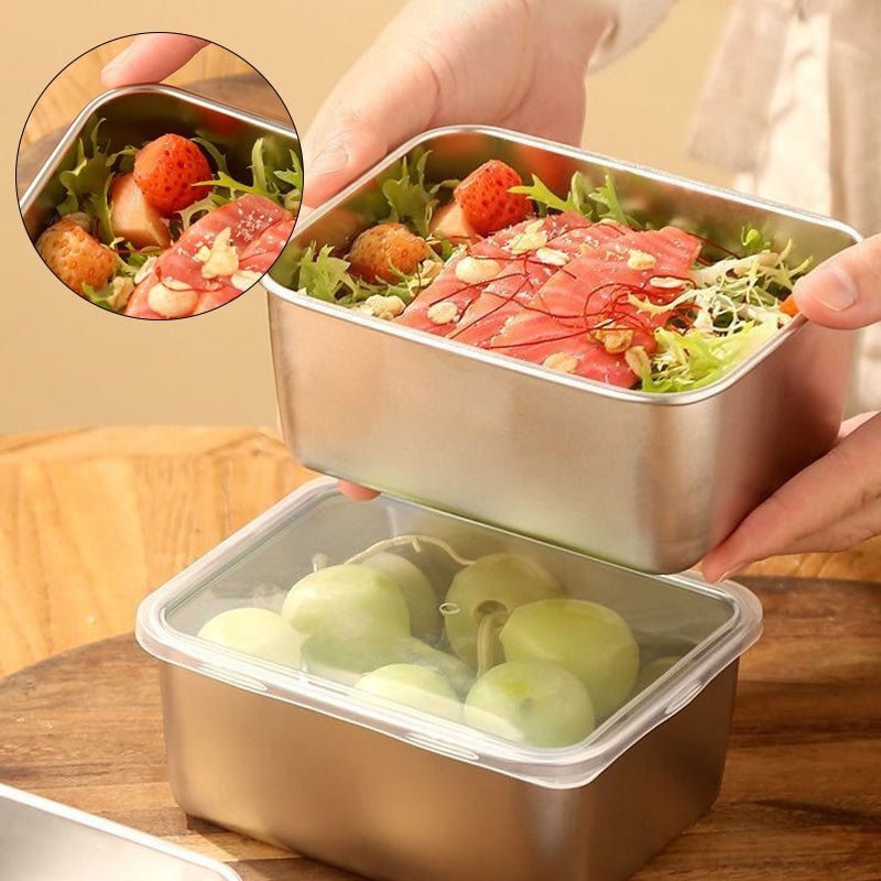 Stainless Steel Food Storage Container with Lid, Lunch, Snack Storage Box