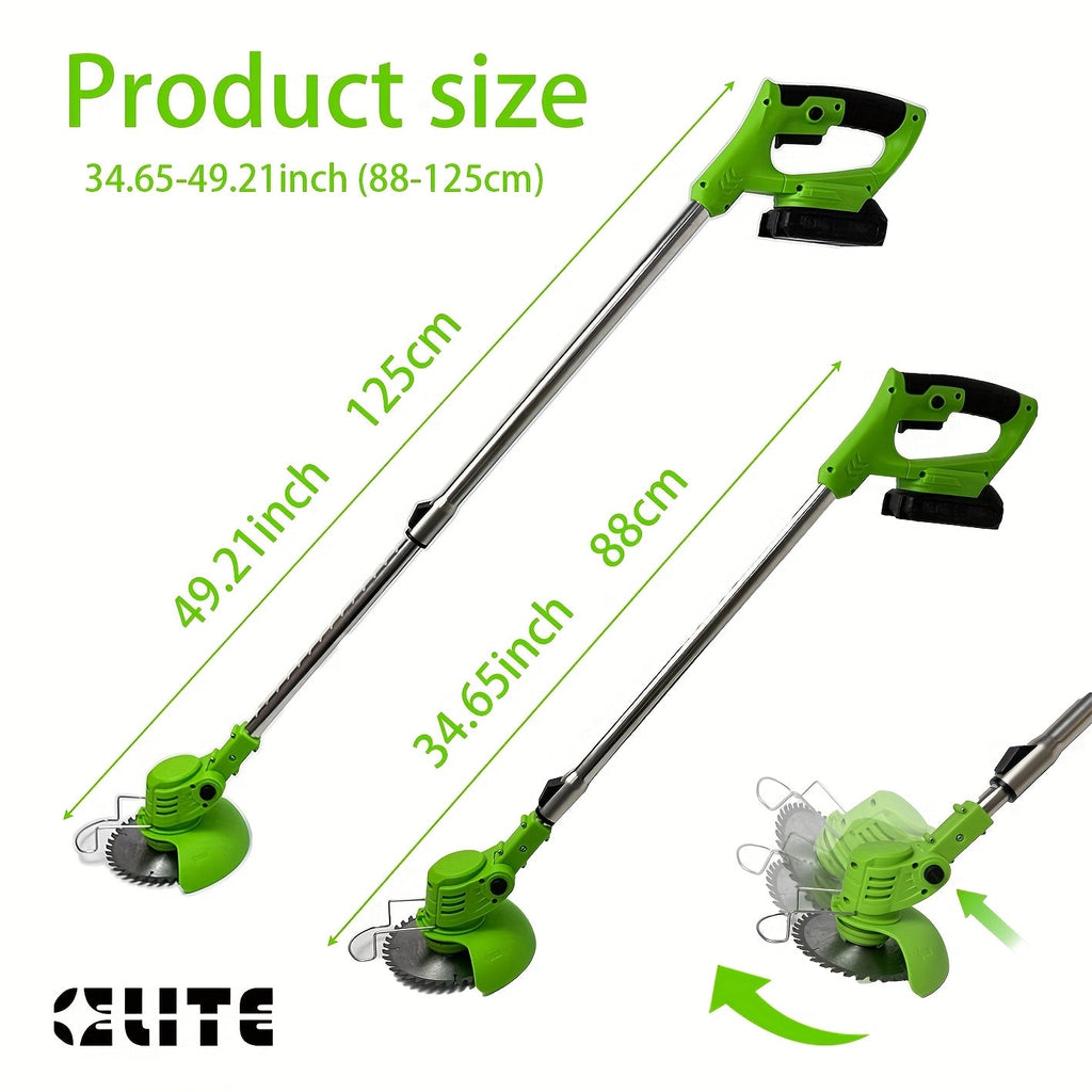 Battery Lawn Trimmer GrünKraft | Cordless & Adjustable | Multiple Blade Attachments | Lightweight & Portable