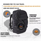 Large Capacity 1521oz Waterproof Tactical Backpack for Outdoor Travel and Adventure