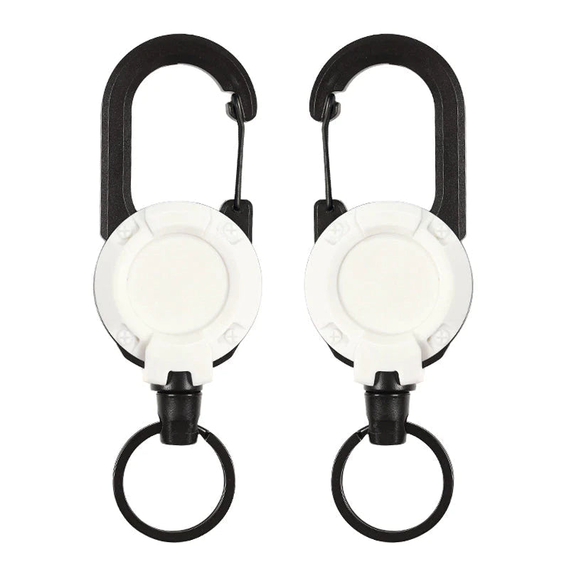 Outdoor automatic retractable wire Luya tactical keyring with theft protection