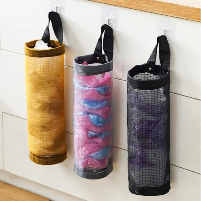 Hanging Pocket Organizer – Breathable Mesh for Storing Kitchen Bags and Fruits/Veggies
