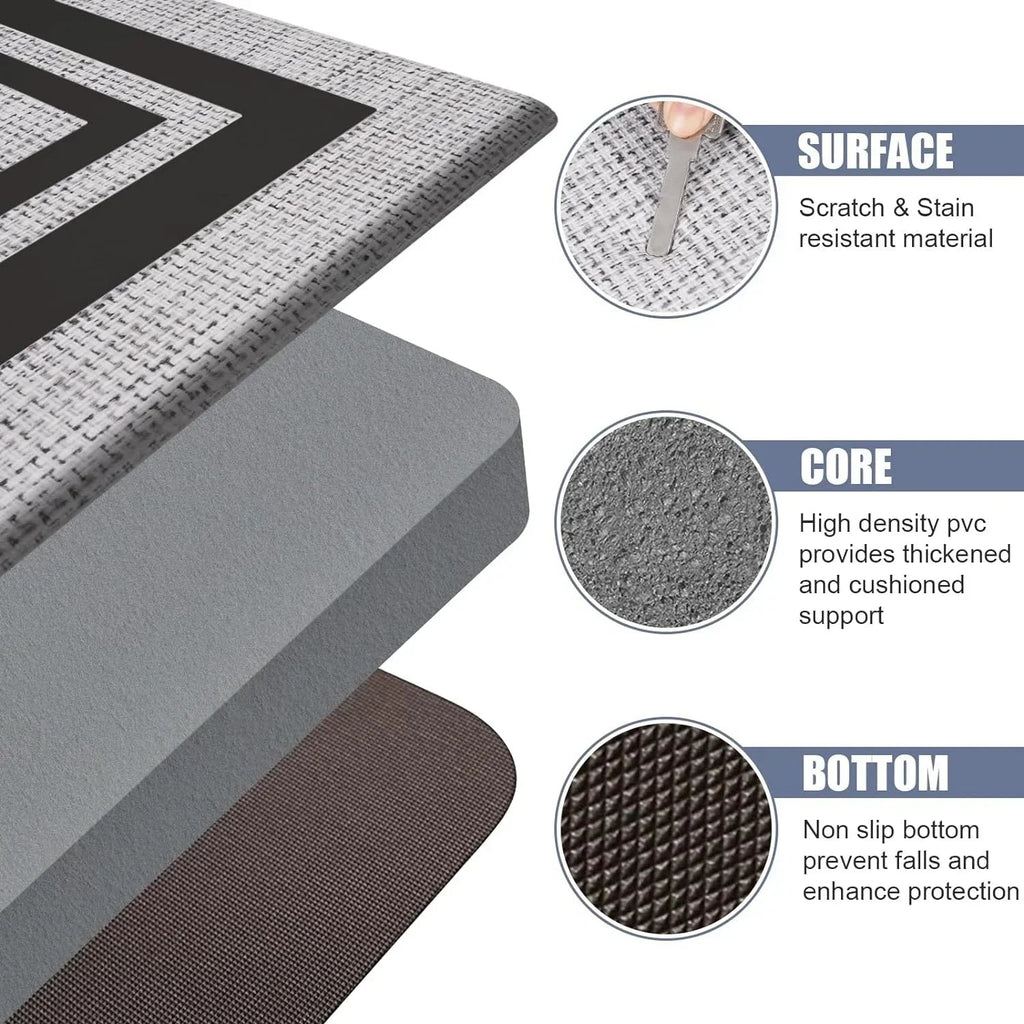 SafeStyle Non-Slip Mat for Home – Modern Design & Washable Artificial Leather
