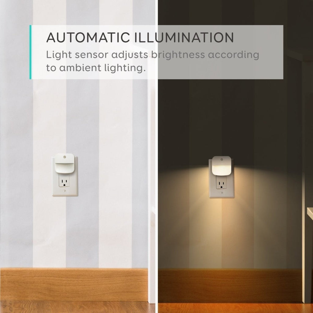 Energy-saving socket night lights with auto sensor (6-pack)