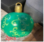 Inflatable Christmas Ball Outdoor Decoration 60cm – Weather Resistant PVC Christmas Decoration