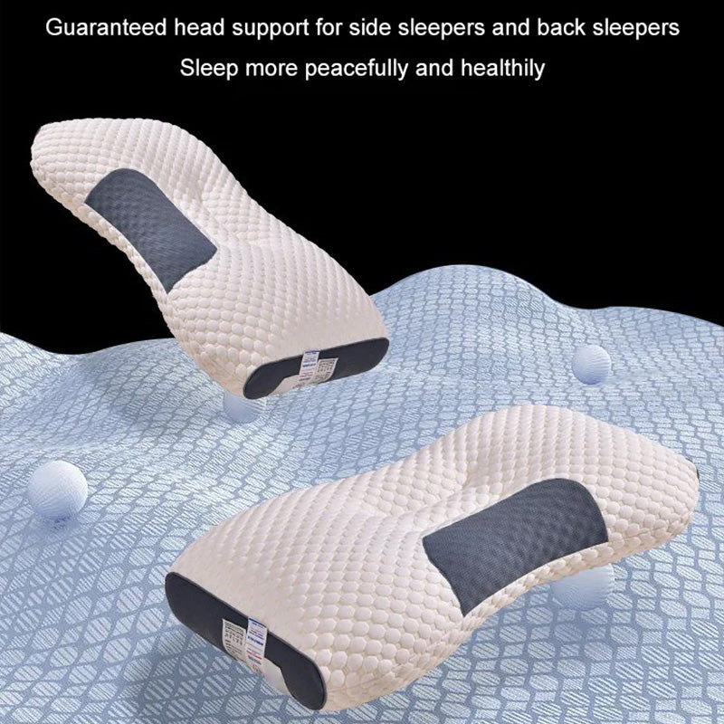 LuxiRest Antibacterial Massage Cushion | Ergonomic Neck Support for Revitalizing Sleep and Relaxation