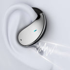 Wireless earbuds with open ear and LED display