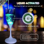 LED Wine Glasses | Light-Up Drinkware with 6 Colors | Liquid-Activated | Reusable Party Cups 4–8oz
