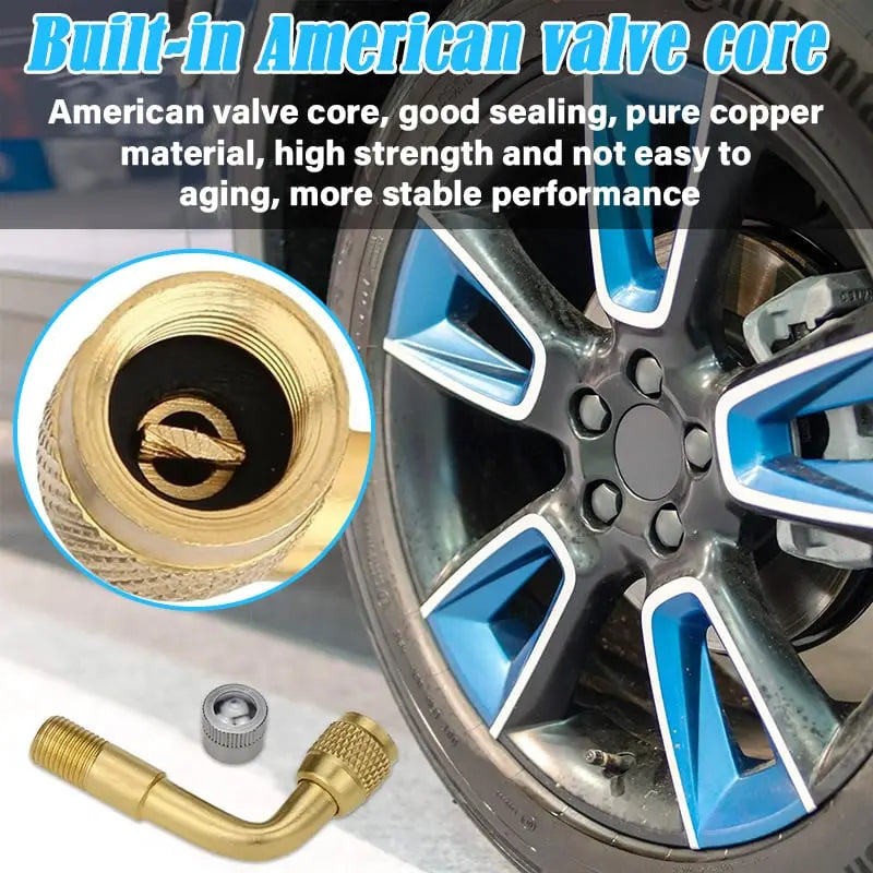 Angled Brass Valve Extensions for Vehicles