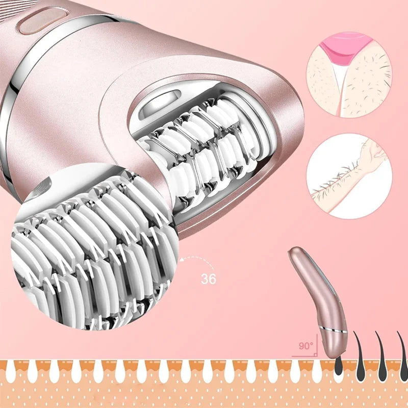 SkinGlide 3-in-1 Electric Shaver – Waterproof and Rechargeable
