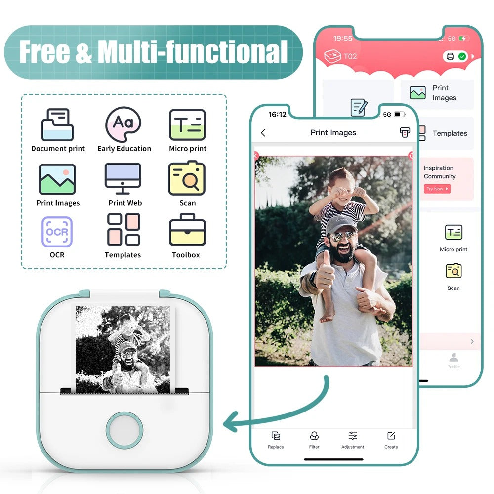PocketPrint Mini – Portable Thermal Photo Printer Without Ink