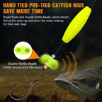 Pre-Rigged Catfish Float Rigs with Rattle Beads
