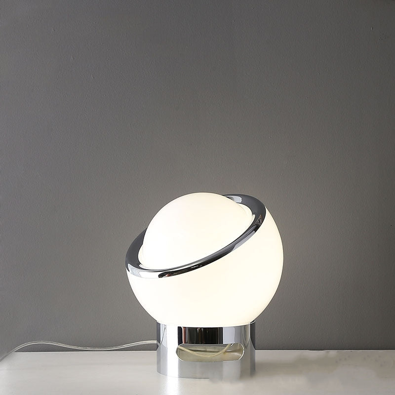 Elegant Bauhaus Table Lamp made of Opal Glass