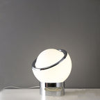 Elegant Bauhaus Table Lamp made of Opal Glass