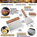 8Pcs Griddle Accessory Set Stainless Steel Scraper for BBQ Grill