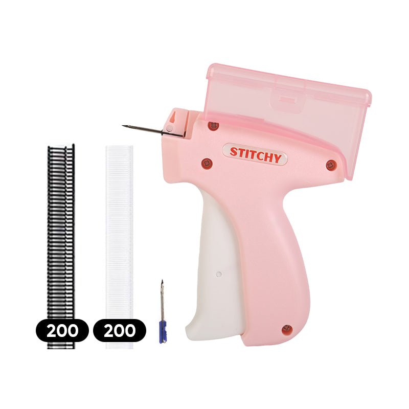 Mini Label Gun with Storage Box - Compact Design, Fine Needle Set, Contains More Than 2000 Labels, Suitable for Clothing and Fabric Labels