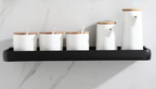 ALUMAX – Black Aluminum Corner Shelf without Drilling