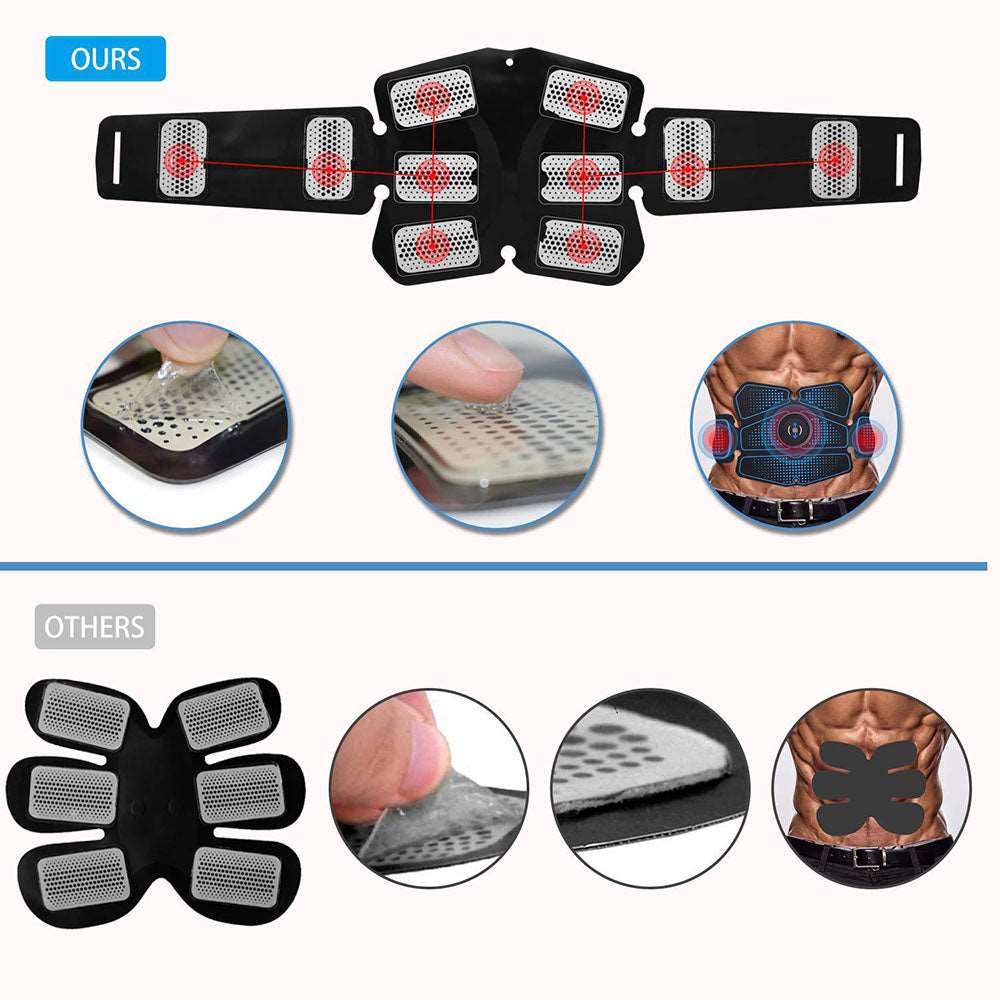 Abdominal muscle training with EMS fitness devices