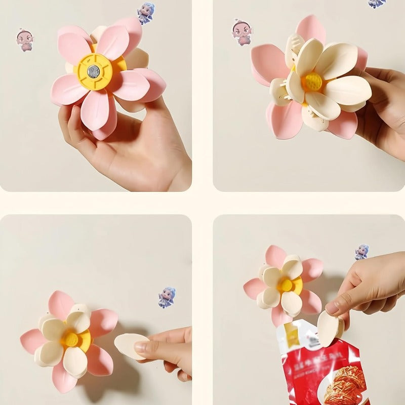 Flower-Shaped Magnetic Clip Refrigerator Magnet
