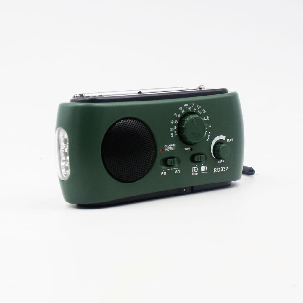 Portable Emergency Radio with AM/FM/NOAA, USB Charger, LED Flashlight, Waterproof for Camping and Outdoor Activities