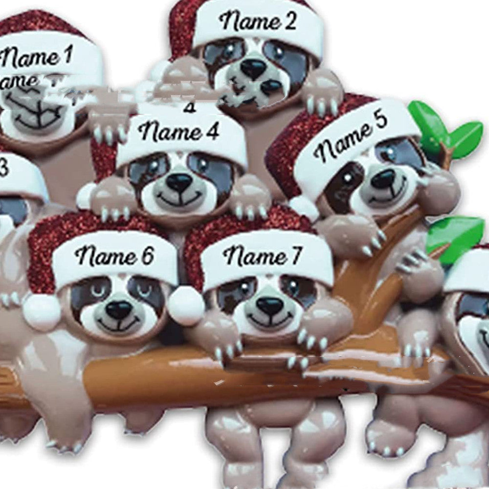 Acrylic Personalized Family Christmas Ornament w.Koala Bears; One for each family member