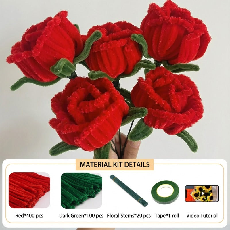 DIY Chenille Flower Kit