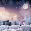 Wall Art Modern Moon Star Mural Wallpaper