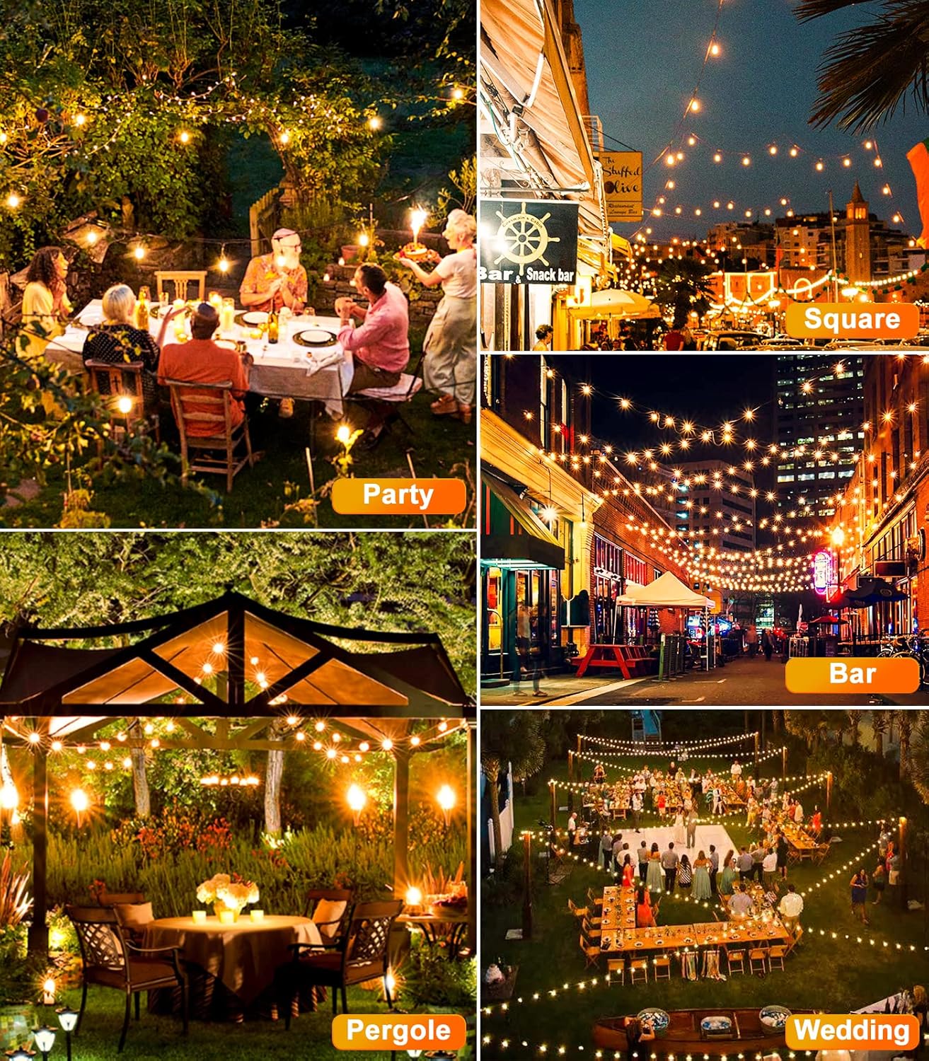 LumiSolar | Solar String Lights G40 – Weatherproof & Energy Saving