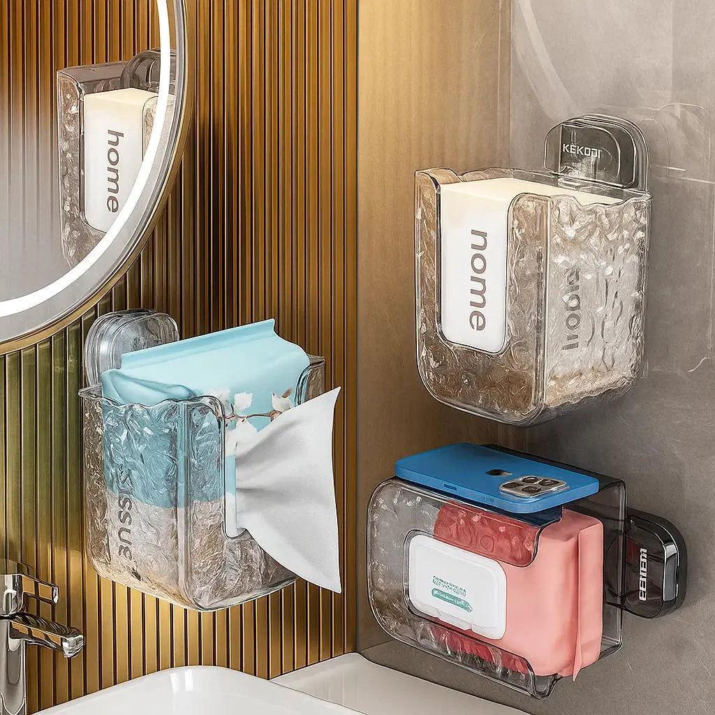 GlowFix Wall Tissue Holder — No more chaos, your bathroom will be stylish, clean, and totally relaxing!