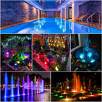 Underwater pool lighting with 10 LEDs