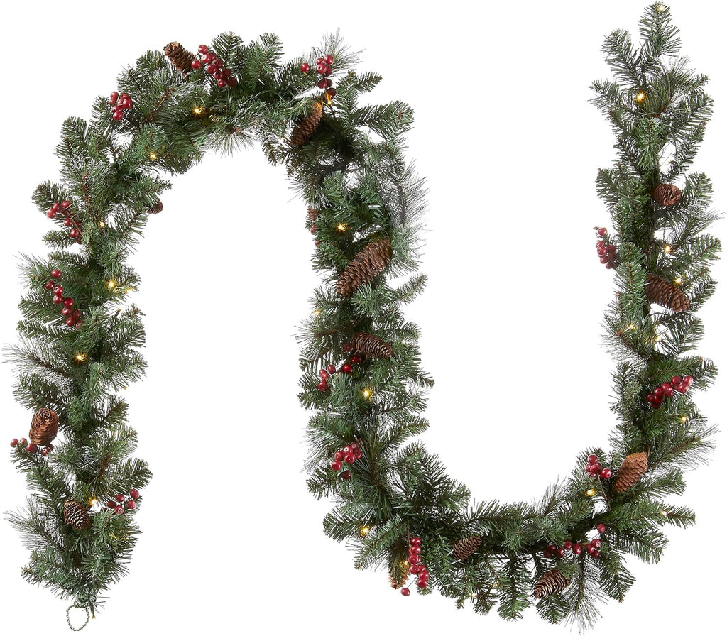 Christmas Garland with Lights - FrostGlow