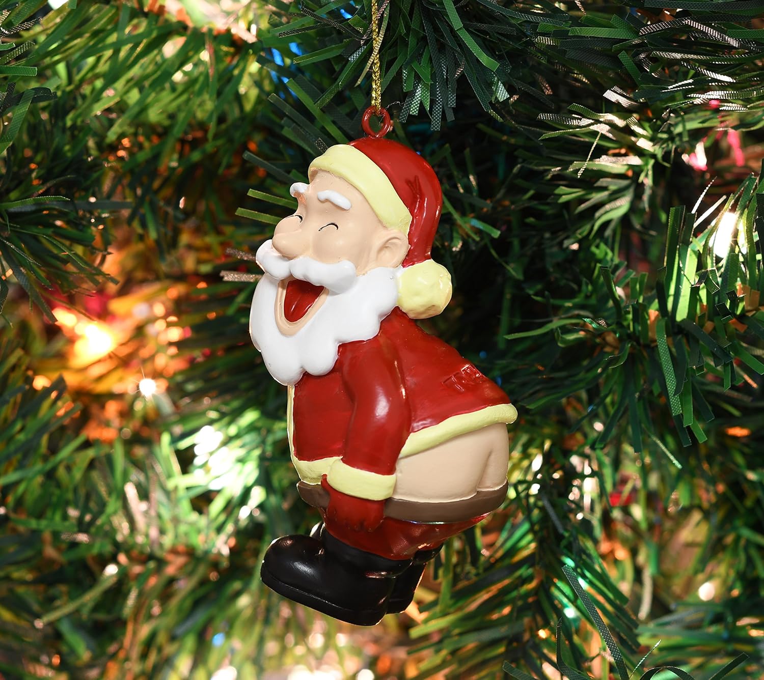 Funny Christmas tree decoration - SantaSass