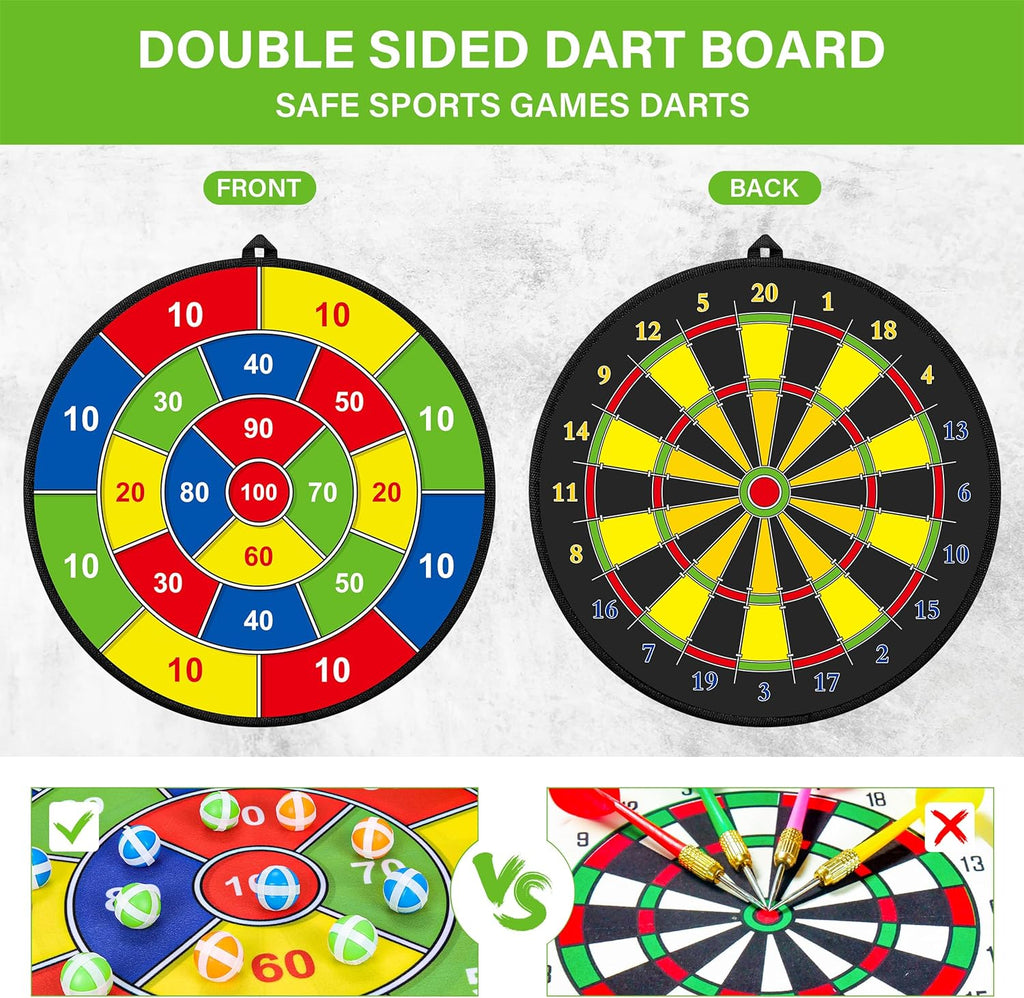 Large Double-Sided Dartboard for Kids – Play, Learn and Relax