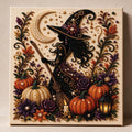 Halloween Witch Pearl Art Kits for Adults, Halloween Witch Diamond Art Kits for Adults Spooky Cute 3D Diamond Painting Art Kit