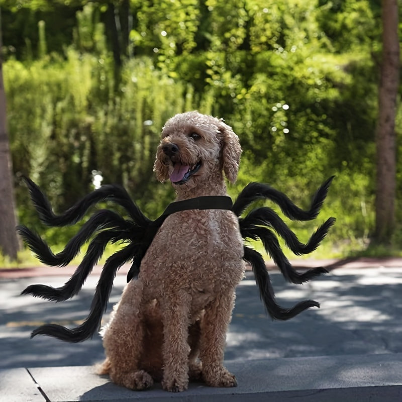 Funny Furry Dog Halloween Costume | Spider Design