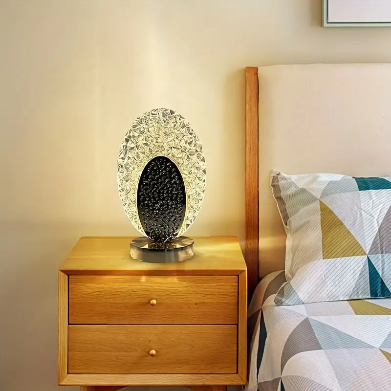 Modern & Luxury Peacock Table Lamp - CrystalGlow