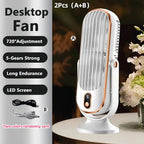 Portable Mini Air Conditioner with USB Charging – 5 Speeds & 720° Rotation
