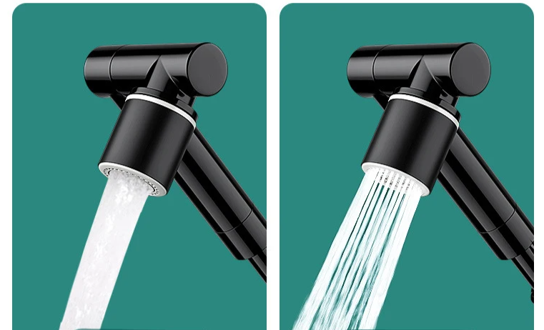 FlexiFlow 360° rotatable and extendable faucet head