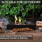 Tabletop fire pit with s’mores maker kit – portable mini fireplace for indoor/outdoor use